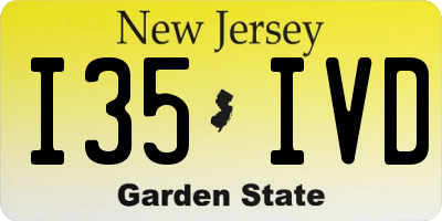 NJ license plate I35IVD