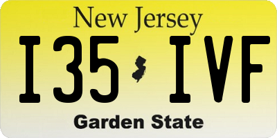 NJ license plate I35IVF