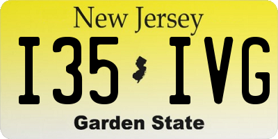 NJ license plate I35IVG