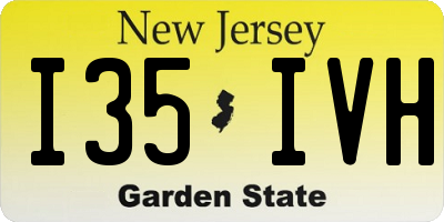NJ license plate I35IVH