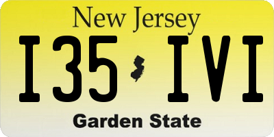 NJ license plate I35IVI