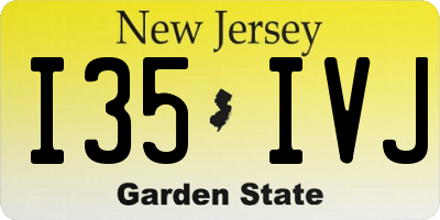 NJ license plate I35IVJ