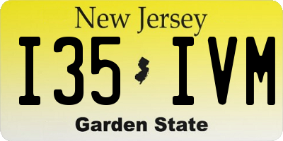 NJ license plate I35IVM