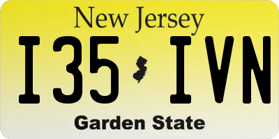 NJ license plate I35IVN