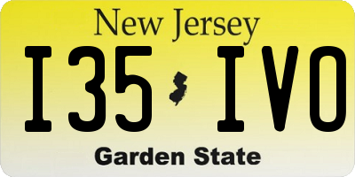 NJ license plate I35IVO