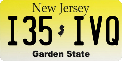 NJ license plate I35IVQ