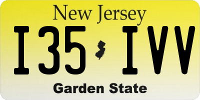 NJ license plate I35IVV