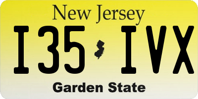 NJ license plate I35IVX
