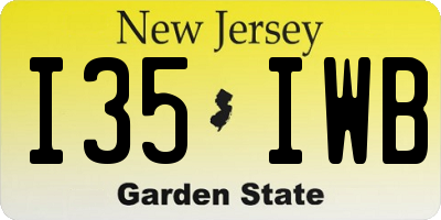 NJ license plate I35IWB
