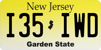 NJ license plate I35IWD