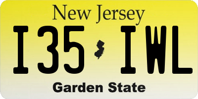 NJ license plate I35IWL