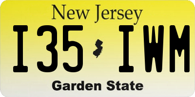NJ license plate I35IWM