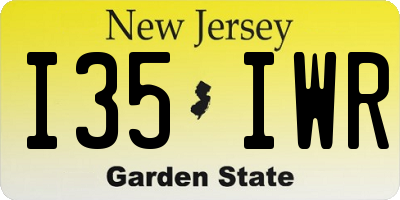 NJ license plate I35IWR