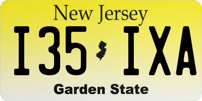 NJ license plate I35IXA