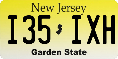 NJ license plate I35IXH