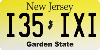 NJ license plate I35IXI