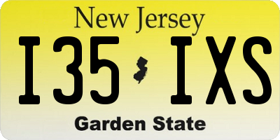 NJ license plate I35IXS