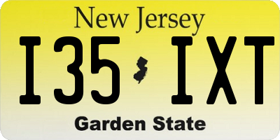 NJ license plate I35IXT