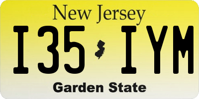 NJ license plate I35IYM