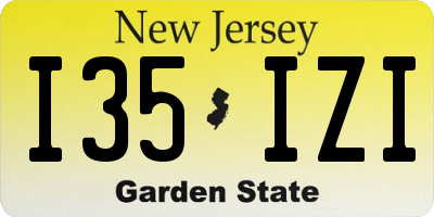 NJ license plate I35IZI