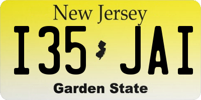 NJ license plate I35JAI