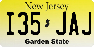NJ license plate I35JAJ