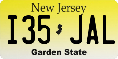 NJ license plate I35JAL