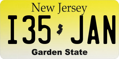 NJ license plate I35JAN