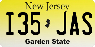 NJ license plate I35JAS