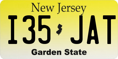 NJ license plate I35JAT