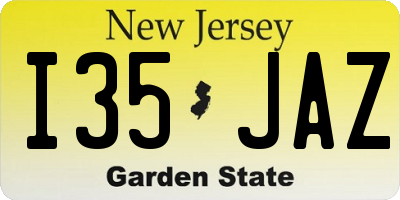 NJ license plate I35JAZ