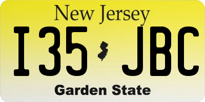 NJ license plate I35JBC