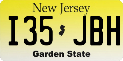 NJ license plate I35JBH