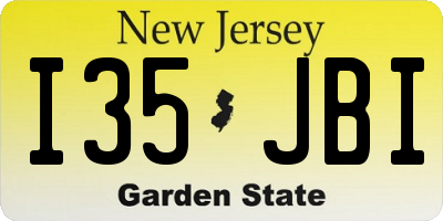 NJ license plate I35JBI