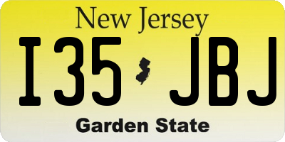NJ license plate I35JBJ