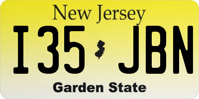 NJ license plate I35JBN