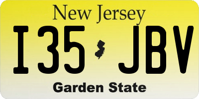 NJ license plate I35JBV