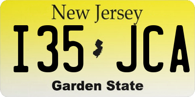 NJ license plate I35JCA