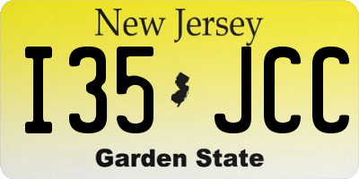 NJ license plate I35JCC