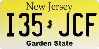 NJ license plate I35JCF