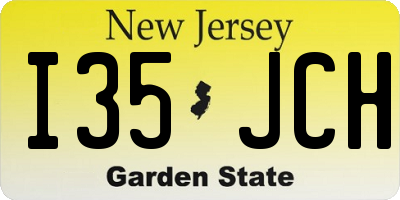 NJ license plate I35JCH