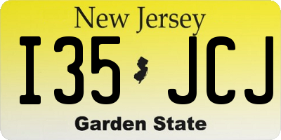 NJ license plate I35JCJ
