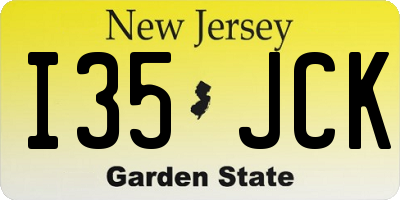 NJ license plate I35JCK