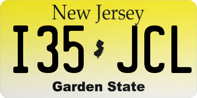 NJ license plate I35JCL
