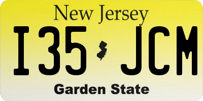 NJ license plate I35JCM