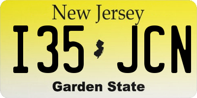 NJ license plate I35JCN