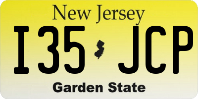 NJ license plate I35JCP