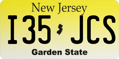 NJ license plate I35JCS