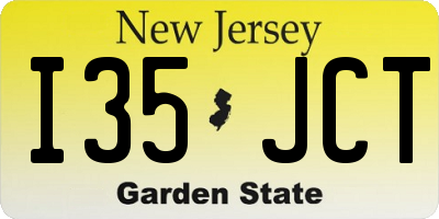 NJ license plate I35JCT
