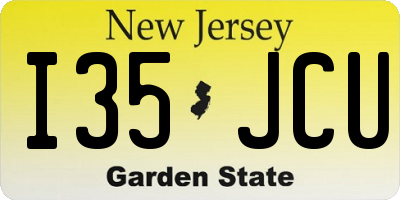 NJ license plate I35JCU